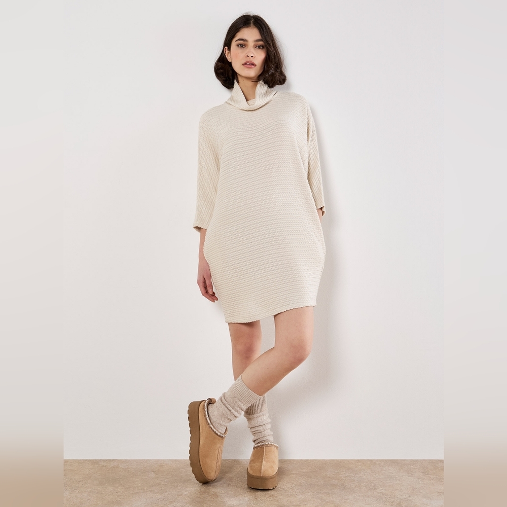 Cable Soft Touch Mock Neck Dress
